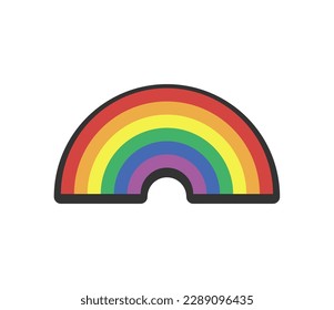 Pride month icon. Rainbow symbol. Diversity representation.