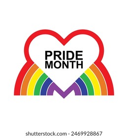 Pride month icon.Happy pride money rainbow colored isolated on background vector illustration.