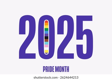 Pride Month. June. Holiday concept. Template for background, banner, card, poster with text. Vector EPS10 illustration