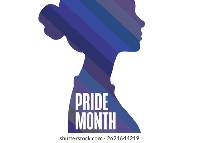 Pride Month. June. Holiday concept. Template for background, banner, card, poster with text. Vector EPS10 illustration
