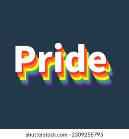 Pride Month at June LGBTQ Symbols with pride flag or rainbow colors, Human rights or diversity concept ,isolated on blue background, Vector illustration EPS 10