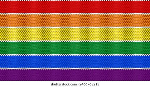 Pride month knitted patter, Rainbow color knitted, Festive Sweater Design. Seamless Knitted Pattern