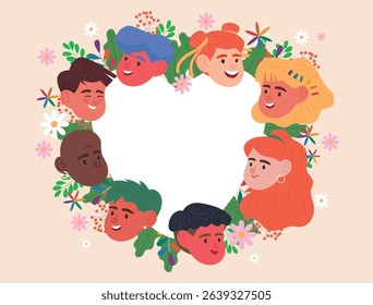 Pride Month Letter Frame with Flowers and Flags Illustration and Vector