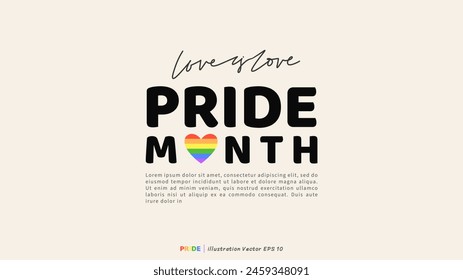 Pride month , LGBT flat style symbols with pride flags, gender signs, retro rainbow, LGBT pride community Symbols, Vector set of LGBTQ, Vector illustration EPS 10
