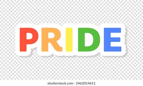 Pride month ,LGBTQ+ pride flag in vector format. Rainbow flag, isolated on a transparent background , illustration Vector EPS 10