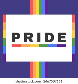 Pride month, LGBTQ+ flat style symbols with pride flags, gender signs, rainbow,LGBTQ pride community Symbols, Vector illustration EPS 10