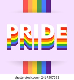 Pride month, LGBTQ+ flat style symbols with pride flags, gender signs, rainbow,LGBTQ pride community Symbols, Vector illustration EPS 10