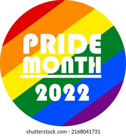 Pride Month Logo 2022 Lgbt Right Stock Vector (Royalty Free) 2168041731 ...