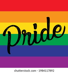 Pride Month Logo Rainbow Flag Pride Stock Vector (Royalty Free ...