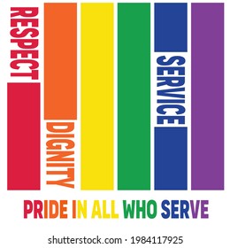 Pride month logo with rainbow flag. Pride symbol with heart, LGBT, sexual minorities, gays and lesbians. Love is love. Vector Illustration