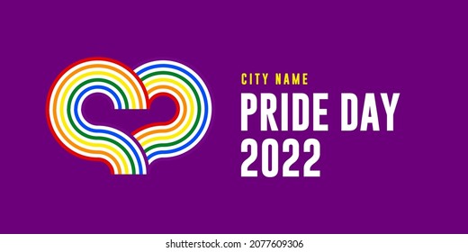Mes de orgullo amor e igualdad ilustración de la bandera arcoíris - gráfico vectorial para el festival del orgullo 2022, marcha, celebración del evento lesbiana, gay