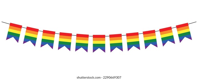 orgullo mes grano inclinado, bandera arcoíris, concepto lesbiana gay bisexual transgénero, confección de fiesta de agrupamiento, elemento decorativo vectorial