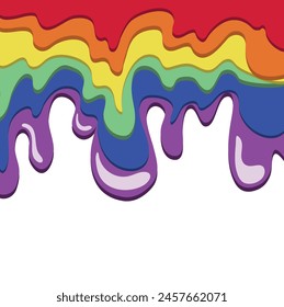 pride month poster template made of color spots with the colors of the lgbt flag, for posters, banners or flyers