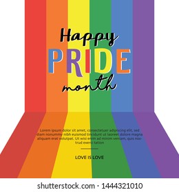 Pride month rainbow background. illustration for pride month event celebration