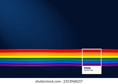 Pride Month Rainbow Concept. For LGBTQ Pride month and inclusivity. For Design elements, posters, cards, social media, banner, web. Vector Illustration. EPS 10.