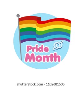 Pride Month Rainbow Flag Background Vector Image
