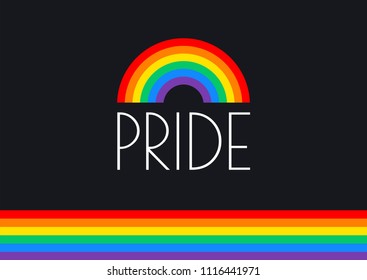 Pride Month Rainbow Flag Typography Pride Stock Vector (Royalty Free ...