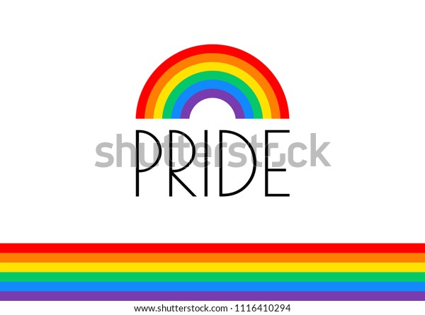 Pride Month Rainbow Flag Typography Pride Stock Vector (Royalty Free ...