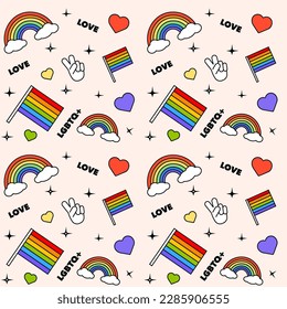 Patrón sin fisuras del mes del orgullo LGBTQ