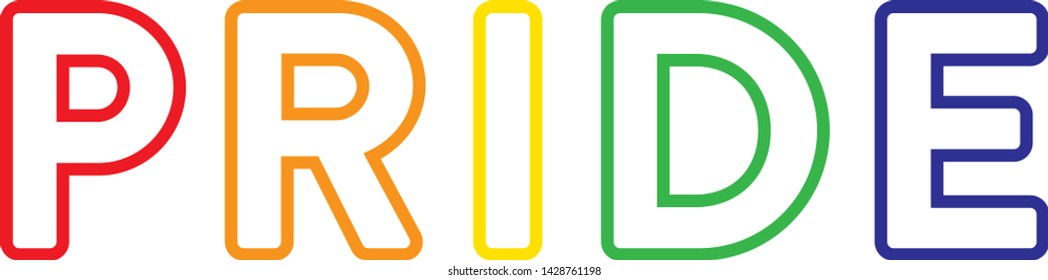 Pride Month, Pride Month, Pride Text, LGBT Support Representation Vector Text Illustration Background