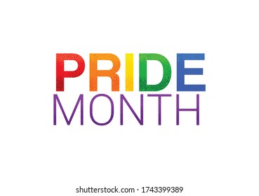 Pride month typography. lgbtq pride month