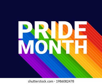 Pride Month Vector Banner Pride Month Stock Vector (Royalty Free ...