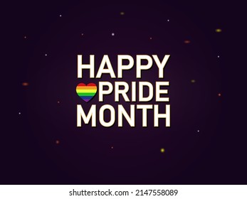 Pride month vector color background rainbow flag. Illustration. Pride month