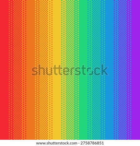 Pride Moth Rainbow Flag Dithered Gradient Background in Pixel Art