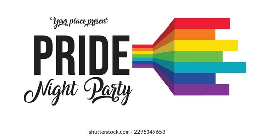 pride night party web banner flyer social media post design