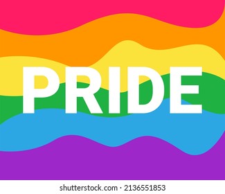 Pride On Colours Colourful Waves Lgbt Stock Vector (Royalty Free ...