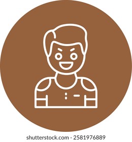 Pride Outline Circle Style Icon Design