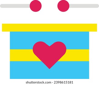 Pride parade single vector line icon 