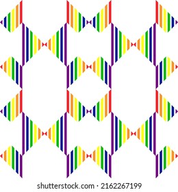 Pride pattern Background with LGBTQ Pride Colors, pride month celebration against violence, discrimination, human rights violation. Equality and self-affirmarmation.