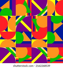 Pride pattern geometric Background with LGBTQ Pride Colors, pride month celebration , seamless pattern background with geometric element seamless patterns