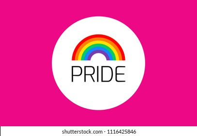 Pride Pink Background Rainbow Flag Vector Stock Vector (Royalty Free ...