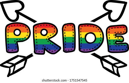 Pride quote. Rainbow. Colorful quote