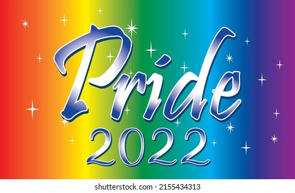 Pride Rainbow Banner Shiny Stars