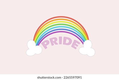 pride rainbow colored cloud sky