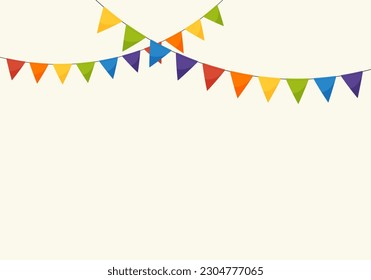 Pride rainbow garland for party banner, poster, card or flyer.	