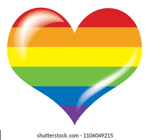 pride rainbow heart