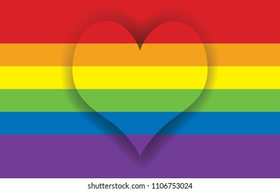pride rainbow heart