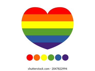 Pride Rainbow Heart Love Lgbtq Community Stock Vector (Royalty Free ...