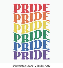 Pride retro t shirt design vector