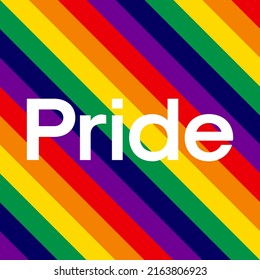 Pride Square Banner with Rainbow Background.
