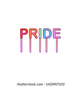 El orgullo es un icono. Elemento del icono del Día del Orgullo Mundial de color. Icono de diseño gráfico de primera calidad. Icono de colección de signos y símbolos