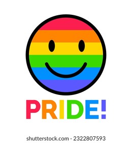 Pride symbol with rainbow background for Pride month.