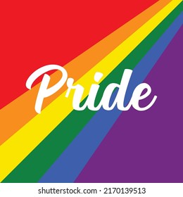 Pride Text On Rainbow Template Vector Stock Vector (Royalty Free ...