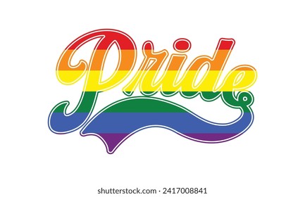 Pride Theme Vector: Ideal for Banners, Apparel, and Souvenirs