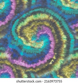 Color del Vector Verde. Círculo azul espiral. Camisa Pastel Seamless. Banda sin manchas en el círculo. Impresión teñida en espiral. Girar en círculo en espiral. Acuarela de curva verde. Textura azul. Antecedentes Círicos.