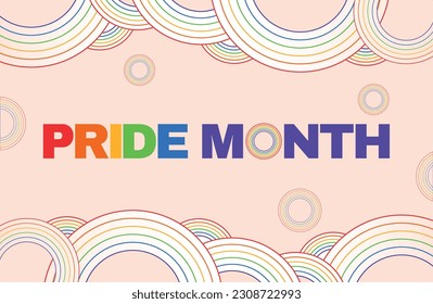 PRIDE vector, pride vector design on rainbow background, LGBTQ typographic design on colorful background, gender diversity